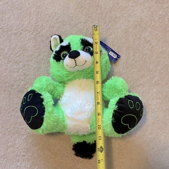 Vintage Kellytoy Green Plush Raccoon - Picture 9 of 10